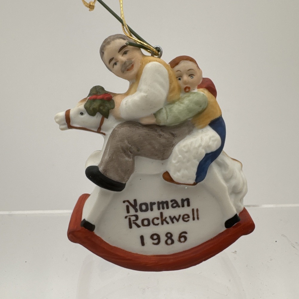 Norman Rockwell 1986 Saturday Evening Post Cover Christmas Ornament Grossman Vtg
